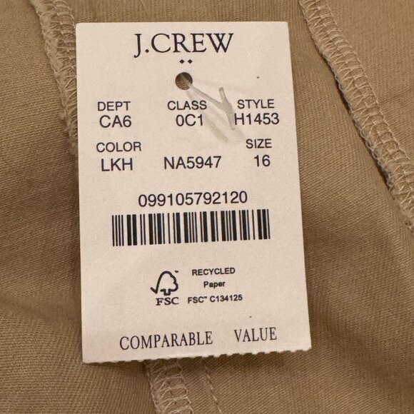 NWT J. Crew Classic 5" Chinos Shorts Size 16 - Picture 6 of 8